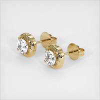 1.89 Ct.Tw. White Sapphire Earrings, 14K Yellow Gold 2
