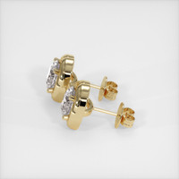 2.48 Ct.Tw. White Sapphire Earrings, 14K Yellow Gold 3