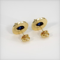 3.42 Ct.Tw. Blue Sapphire Earrings, 14K Yellow Gold 4
