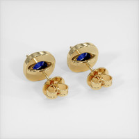2.82 Ct.Tw. Blue Sapphire Earrings, 14K Yellow Gold 4
