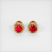 <span>0.97</span>&nbsp;<span class="tooltip-light">Ct.Tw.<span class="tooltiptext">Total Carat Weight</span></span> Ruby  Earring - 14K Yellow Gold