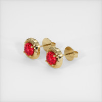 <span>0.97</span>&nbsp;<span class="tooltip-light">Ct.Tw.<span class="tooltiptext">Total Carat Weight</span></span> Ruby  Earring - 14K Yellow Gold
