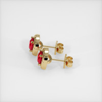 <span>0.98</span>&nbsp;<span class="tooltip-light">Ct.Tw.<span class="tooltiptext">Total Carat Weight</span></span> Ruby Earrings, 14K Yellow Gold 3