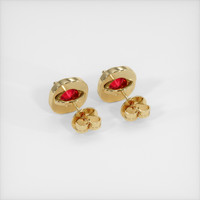 <span>0.98</span>&nbsp;<span class="tooltip-light">Ct.Tw.<span class="tooltiptext">Total Carat Weight</span></span> Ruby Earrings, 14K Yellow Gold 4