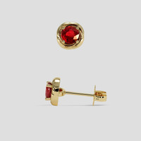 <span>1.10</span>&nbsp;<span class="tooltip-light">Ct.Tw.<span class="tooltiptext">Total Carat Weight</span></span> Ruby Earrings, 14K Yellow Gold 2