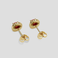 <span>1.10</span> <span class="tooltip-light">Ct.Tw.<span class="tooltiptext">Total Carat Weight</span></span> Ruby Earrings, 14K Yellow Gold 4
