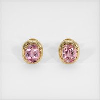 2.06 Ct.Tw. Gemstone Earrings, 14K Yellow Gold 1