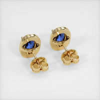 1.55 Ct.Tw. Blue Sapphire Earrings, 14K Yellow Gold 4