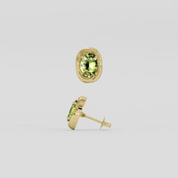 <span>1.72</span> <span class="tooltip-light">Ct.Tw.<span class="tooltiptext">Total Carat Weight</span></span> Yellowish Green Sapphire Earrings, 14K Yellow Gold 2