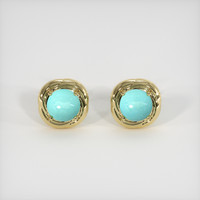 <span>0.87</span>&nbsp;<span class="tooltip-light">Ct.Tw.<span class="tooltiptext">Total Carat Weight</span></span> Gemstone Earrings, 14K Yellow Gold 1