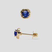 <span>1.10</span>&nbsp;<span class="tooltip-light">Ct.Tw.<span class="tooltiptext">Total Carat Weight</span></span> Color Change Sapphire Earrings, 18K Yellow Gold 2