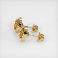 <span>1.14</span>&nbsp;<span class="tooltip-light">Ct.Tw.<span class="tooltiptext">Total Carat Weight</span></span> Sapphire Earrings, 18K Yellow Gold 3
