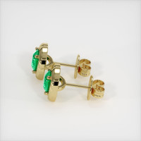 Emerald Earrings 0.79 Ct.Tw.Total Carat Weight 18K Yellow Gold Preview
