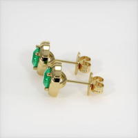 Emerald Earrings 0.97 Ct.Tw.Total Carat Weight 18K Yellow Gold Preview