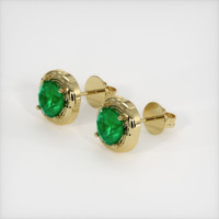 <span>1.88</span>&nbsp;<span class="tooltip-light">Ct.Tw.<span class="tooltiptext">Total Carat Weight</span></span> Emerald   Earrings, 18K Yellow Gold 2