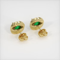 <span>1.03</span>&nbsp;<span class="tooltip-light">Ct.Tw.<span class="tooltiptext">Total Carat Weight</span></span> Emerald Earrings, 18K Yellow Gold 4