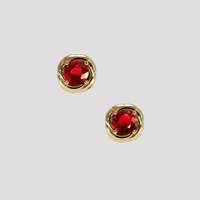 <span>1.10</span> <span class="tooltip-light">Ct.Tw.<span class="tooltiptext">Total Carat Weight</span></span> Ruby Earrings, 18K Yellow Gold 1