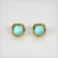 1.73 Ct.Tw. Gemstone Earrings, 18K Yellow Gold 1