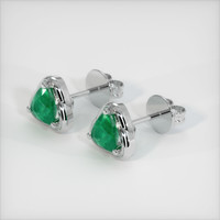 <span>1.05</span>&nbsp;<span class="tooltip-light">Ct.Tw.<span class="tooltiptext">Total Carat Weight</span></span> Emerald  Earring - Platinum 950