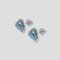 <span>2.87</span> <span class="tooltip-light">Ct.Tw.<span class="tooltiptext">Total Carat Weight</span></span> Blue Aquamarine Earrings, 14K White Gold 3