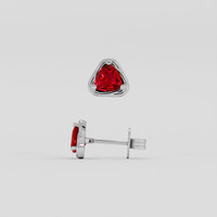 <span>1.26</span> <span class="tooltip-light">Ct.Tw.<span class="tooltiptext">Total Carat Weight</span></span> Ruby Earrings, 18K White Gold 2