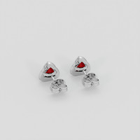 <span>1.26</span> <span class="tooltip-light">Ct.Tw.<span class="tooltiptext">Total Carat Weight</span></span> Ruby Earrings, 18K White Gold 4