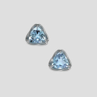 <span>2.87</span>&nbsp;<span class="tooltip-light">Ct.Tw.<span class="tooltiptext">Total Carat Weight</span></span> Blue Aquamarine Earrings, 18K White Gold 1