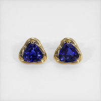 <span>2.63</span>&nbsp;<span class="tooltip-light">Ct.Tw.<span class="tooltiptext">Total Carat Weight</span></span> Sapphire Earrings, 14K Yellow Gold 1