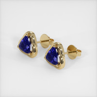 <span>2.63</span>&nbsp;<span class="tooltip-light">Ct.Tw.<span class="tooltiptext">Total Carat Weight</span></span> Sapphire Earrings, 18K Yellow Gold 2