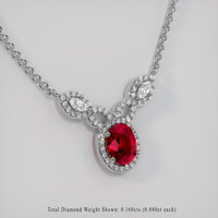 1.01 Ct. Ruby Necklace, Platinum 950 2