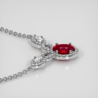 1.01 Ct. Ruby Necklace, Platinum 950 3