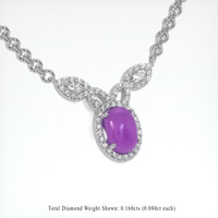 5.42 Ct. Purple Sapphire Necklace, Platinum 950 2