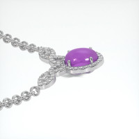 5.42 Ct. Purple Sapphire Necklace, Platinum 950 3