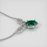 2.35 Ct. Emerald  Necklace - 18K White Gold