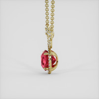 5.15 Ct. Padparadscha Sapphire Necklace, 14K Yellow Gold 3