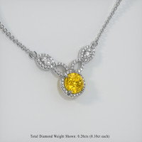 0.91 Ct. Bi Color Sapphire Necklace, 14K White Gold 2