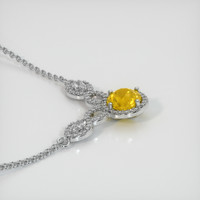 0.91 Ct. Bi Color Sapphire Necklace, 14K White Gold 3