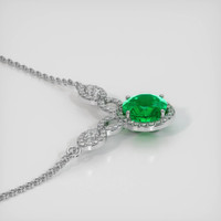 3.59 Ct. Emerald  Necklace - 18K White Gold