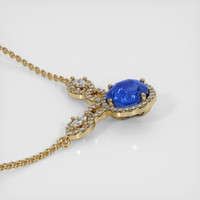 2.35 Ct. Blue Sapphire Necklace, 14K Yellow Gold 3