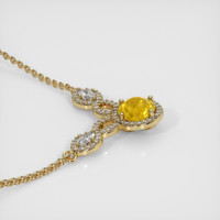 0.91 Ct. Bi Color Sapphire Necklace, 14K Yellow Gold 3