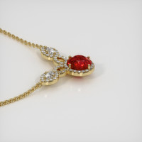 6.06 Ct. Ruby Necklace, 14K Yellow Gold 3
