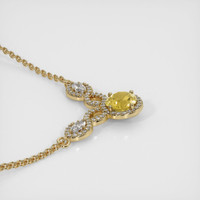 0.75 Ct. Yellow Sapphire Necklace, 14K Yellow Gold 3