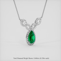 3.41 Ct. Emerald Necklace, Platinum 950 2