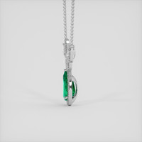 3.41 Ct. Emerald Necklace, Platinum 950 3