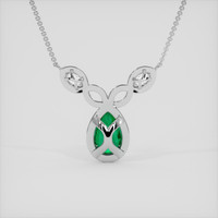 3.41 Ct. Emerald Necklace, Platinum 950 4