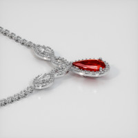 3.05 Ct. Ruby Necklace, 14K White Gold 3