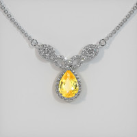 1.58 Ct. Sapphire Necklace, 14K White Gold 1