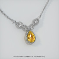 1.58 Ct. Sapphire Necklace, 14K White Gold 2