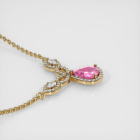 1.21 Ct. Pink Sapphire Necklace, 14K Yellow Gold 3