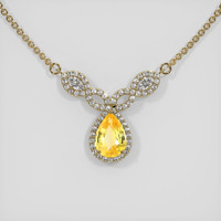 1.58 Ct. Sapphire Necklace, 14K Yellow Gold 1